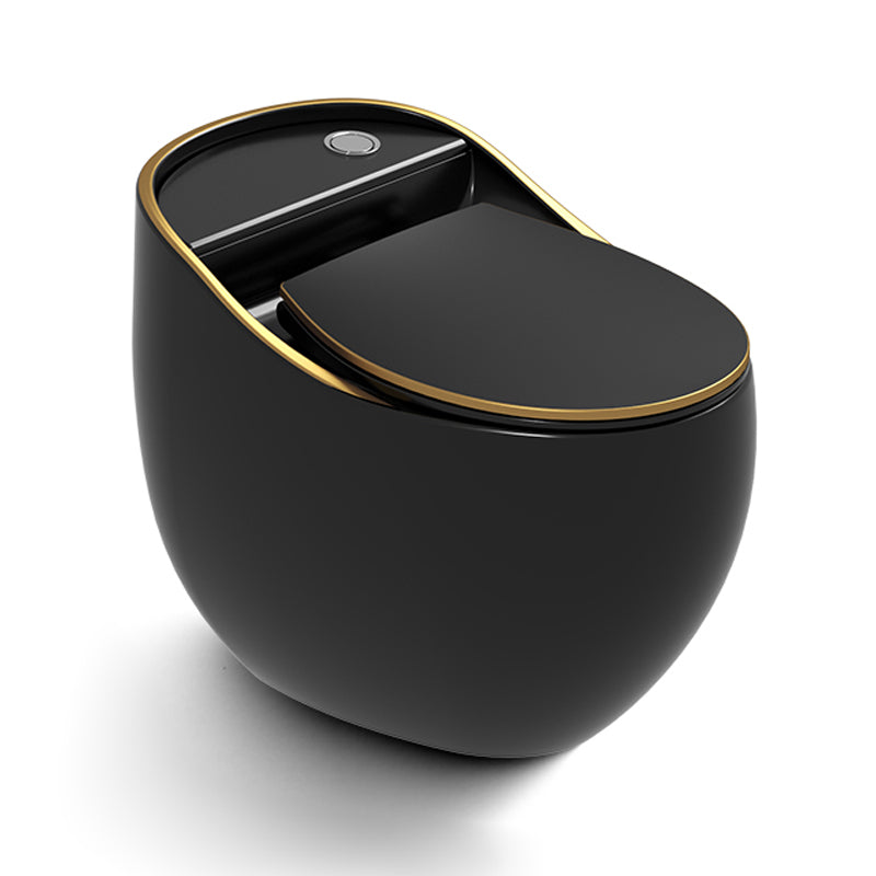 Concealed Tank Flush Toilet Modern One-Piece Toilet with Slow Close Seat Black Clearhalo 'Bathroom Remodel & Bathroom Fixtures' 'Home Improvement' 'home_improvement' 'home_improvement_toilets' 'Toilets & Bidets' 'Toilets' 6274790