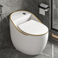 Concealed Tank Flush Toilet Modern One-Piece Toilet with Slow Close Seat White Gold 14" Clearhalo 'Bathroom Remodel & Bathroom Fixtures' 'Home Improvement' 'home_improvement' 'home_improvement_toilets' 'Toilets & Bidets' 'Toilets' 6274791