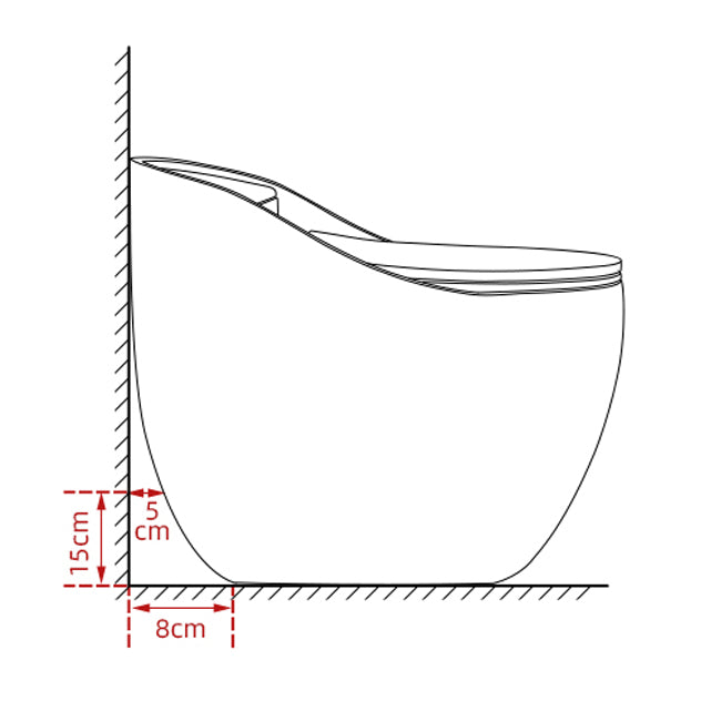 Concealed Tank Flush Toilet Modern One-Piece Toilet with Slow Close Seat Clearhalo 'Bathroom Remodel & Bathroom Fixtures' 'Home Improvement' 'home_improvement' 'home_improvement_toilets' 'Toilets & Bidets' 'Toilets' 6274812