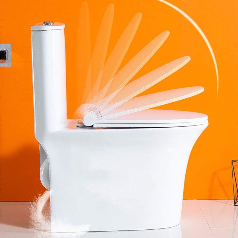 Siphon Jet Flush Toilet Modern One-Piece Toilet with Slow Close Seat Clearhalo 'Bathroom Remodel & Bathroom Fixtures' 'Home Improvement' 'home_improvement' 'home_improvement_toilets' 'Toilets & Bidets' 'Toilets' 6274817