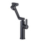 Swivel Spout Bathroom Faucet Single Hole Bathroom Sink Faucet with Lever Handle Black 15.4" Clearhalo 'Bathroom Remodel & Bathroom Fixtures' 'Bathroom Sink Faucets' 'Bathroom Sinks & Faucet Components' 'bathroom_sink_faucets' 'Home Improvement' 'home_improvement' 'home_improvement_bathroom_sink_faucets' 6284700