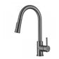Modern Style Retractable Vessel Faucet Single Handle Stainless Steel Vessel Faucet Silver Gray Clearhalo 'Bathroom Remodel & Bathroom Fixtures' 'Bathroom Sink Faucets' 'Bathroom Sinks & Faucet Components' 'bathroom_sink_faucets' 'Home Improvement' 'home_improvement' 'home_improvement_bathroom_sink_faucets' 6284752