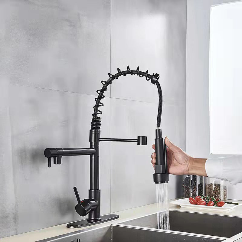 2-Function Kitchen Faucet 2-Handle Pull down Modern Farmhouse Kitchen ...