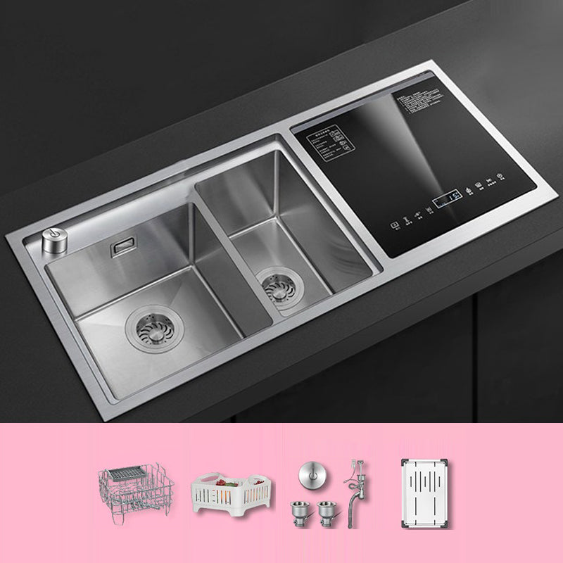 Classic Rectangle Sink Stainless Steel Drop-In Friction Resistant Sink for Kitchen Sink Only Not Available Clearhalo 'Home Improvement' 'home_improvement' 'home_improvement_kitchen_sinks' 'Kitchen Remodel & Kitchen Fixtures' 'Kitchen Sinks & Faucet Components' 'Kitchen Sinks' 'kitchen_sinks' 6284854