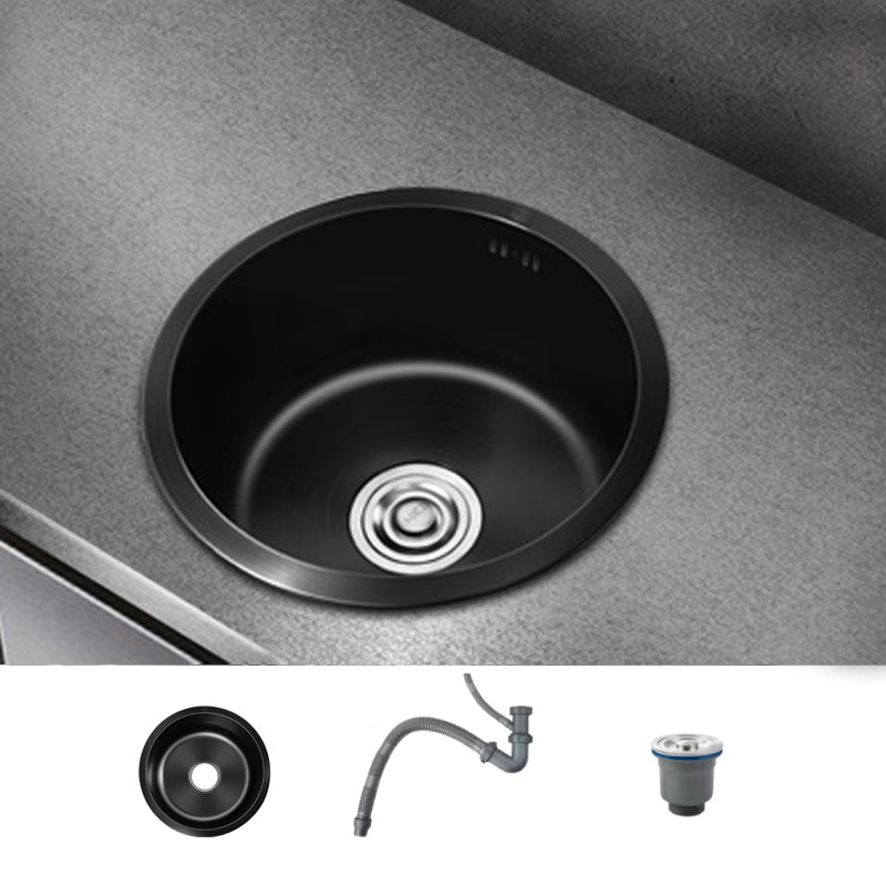 Classic Round Sink Stainless Steel Drop-In Friction Resistant Round Sink for Kitchen Sink Only None Clearhalo 'Home Improvement' 'home_improvement' 'home_improvement_kitchen_sinks' 'Kitchen Remodel & Kitchen Fixtures' 'Kitchen Sinks & Faucet Components' 'Kitchen Sinks' 'kitchen_sinks' 6284891