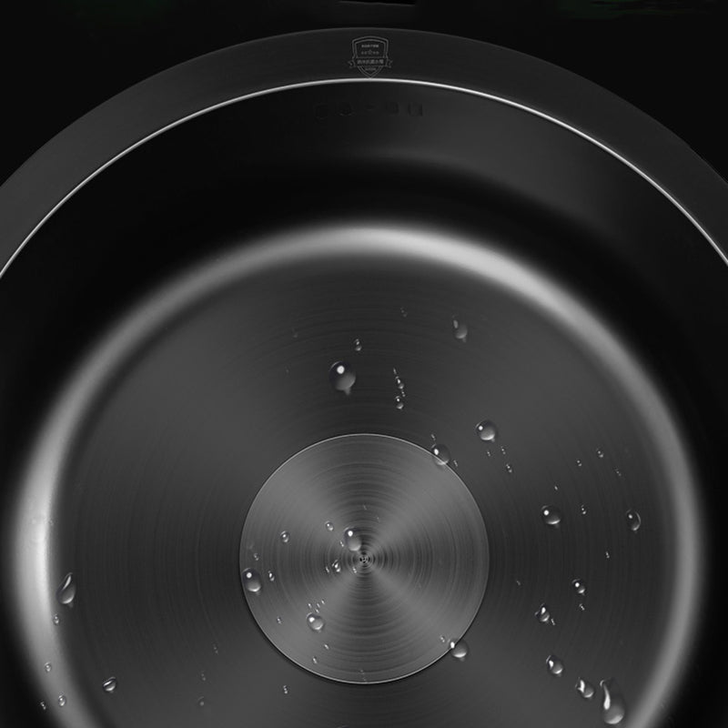 Classic Round Sink Stainless Steel Drop-In Friction Resistant Round Sink for Kitchen Clearhalo 'Home Improvement' 'home_improvement' 'home_improvement_kitchen_sinks' 'Kitchen Remodel & Kitchen Fixtures' 'Kitchen Sinks & Faucet Components' 'Kitchen Sinks' 'kitchen_sinks' 6284892