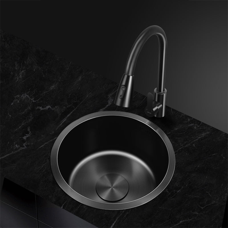 Classic Round Sink Stainless Steel Drop-In Friction Resistant Round Sink for Kitchen Clearhalo 'Home Improvement' 'home_improvement' 'home_improvement_kitchen_sinks' 'Kitchen Remodel & Kitchen Fixtures' 'Kitchen Sinks & Faucet Components' 'Kitchen Sinks' 'kitchen_sinks' 6284913