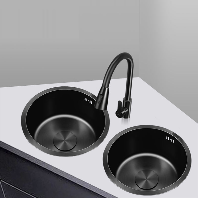 Classic Round Sink Stainless Steel Drop-In Friction Resistant Round Sink for Kitchen Clearhalo 'Home Improvement' 'home_improvement' 'home_improvement_kitchen_sinks' 'Kitchen Remodel & Kitchen Fixtures' 'Kitchen Sinks & Faucet Components' 'Kitchen Sinks' 'kitchen_sinks' 6284914