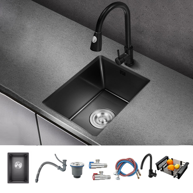 Classic Sink Stainless Steel Drop-In Friction Resistant Sink for Kitchen Sink with Faucet Pull Out Faucet Clearhalo 'Home Improvement' 'home_improvement' 'home_improvement_kitchen_sinks' 'Kitchen Remodel & Kitchen Fixtures' 'Kitchen Sinks & Faucet Components' 'Kitchen Sinks' 'kitchen_sinks' 6284925