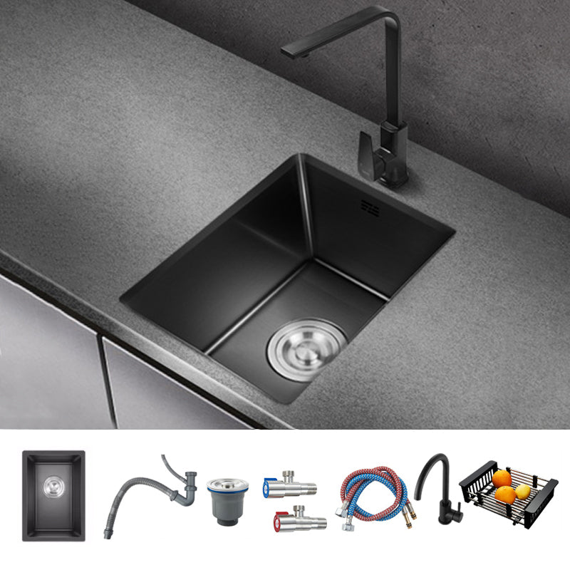 Classic Sink Stainless Steel Drop-In Friction Resistant Sink for Kitchen Sink with Faucet Square Faucet Clearhalo 'Home Improvement' 'home_improvement' 'home_improvement_kitchen_sinks' 'Kitchen Remodel & Kitchen Fixtures' 'Kitchen Sinks & Faucet Components' 'Kitchen Sinks' 'kitchen_sinks' 6284933
