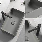 Contemporary Bathroom Sink Porcelain Rectangular Vessel Lavatory Sink with Pop-Up Drain Clearhalo 'Bathroom Remodel & Bathroom Fixtures' 'Bathroom Sinks & Faucet Components' 'Bathroom Sinks' 'bathroom_sink' 'Home Improvement' 'home_improvement' 'home_improvement_bathroom_sink' 6284974