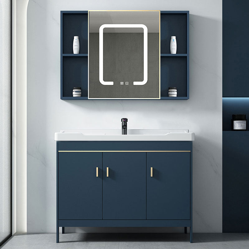 Glam Bathroom Vanity Set Ceramic Top Standalone Cabinet and Faucet Sink Vanity Clearhalo 'Bathroom Remodel & Bathroom Fixtures' 'Bathroom Vanities' 'bathroom_vanities' 'Home Improvement' 'home_improvement' 'home_improvement_bathroom_vanities' 6285108