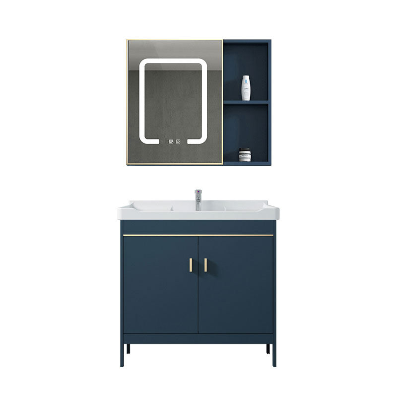 Glam Bathroom Vanity Set Ceramic Top Standalone Cabinet and Faucet Sink Vanity Clearhalo 'Bathroom Remodel & Bathroom Fixtures' 'Bathroom Vanities' 'bathroom_vanities' 'Home Improvement' 'home_improvement' 'home_improvement_bathroom_vanities' 6285117