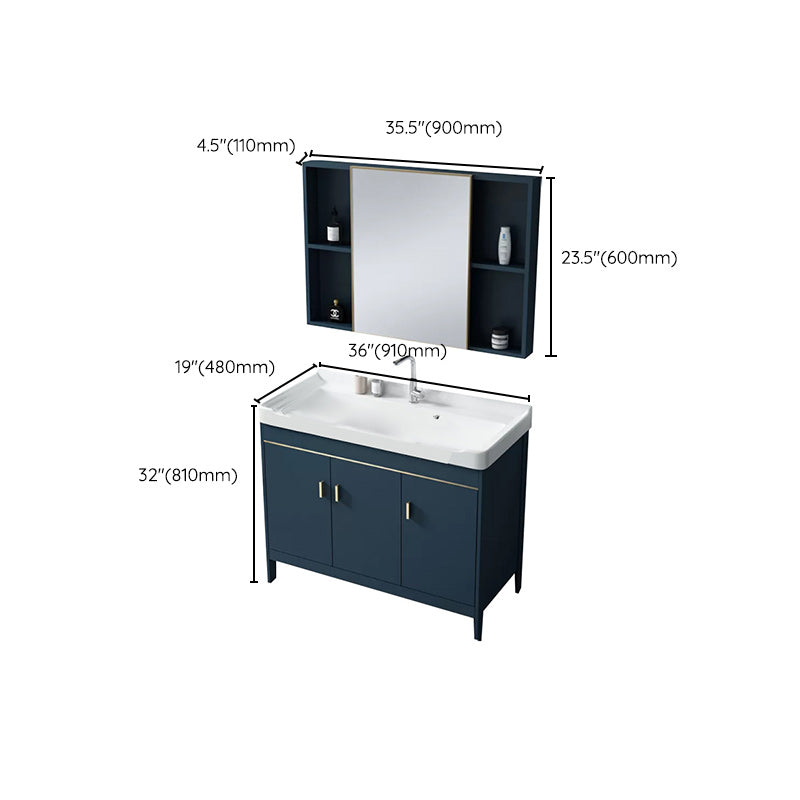 Glam Bathroom Vanity Set Ceramic Top Standalone Cabinet and Faucet Sink Vanity Clearhalo 'Bathroom Remodel & Bathroom Fixtures' 'Bathroom Vanities' 'bathroom_vanities' 'Home Improvement' 'home_improvement' 'home_improvement_bathroom_vanities' 6285131