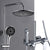 Wall Mounted Modern Square Metal Shower Adjustable Shower Head Shower Faucet Silver Clearhalo 'Bathroom Remodel & Bathroom Fixtures' 'Home Improvement' 'home_improvement' 'home_improvement_shower_faucets' 'Shower Faucets & Systems' 'shower_faucets' 'Showers & Bathtubs Plumbing' 'Showers & Bathtubs' 6285171