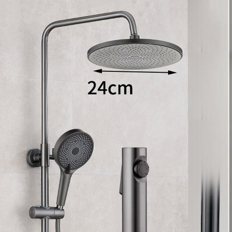 Wall Mounted Modern Square Metal Shower Adjustable Shower Head Shower Faucet Clearhalo 'Bathroom Remodel & Bathroom Fixtures' 'Home Improvement' 'home_improvement' 'home_improvement_shower_faucets' 'Shower Faucets & Systems' 'shower_faucets' 'Showers & Bathtubs Plumbing' 'Showers & Bathtubs' 6285179