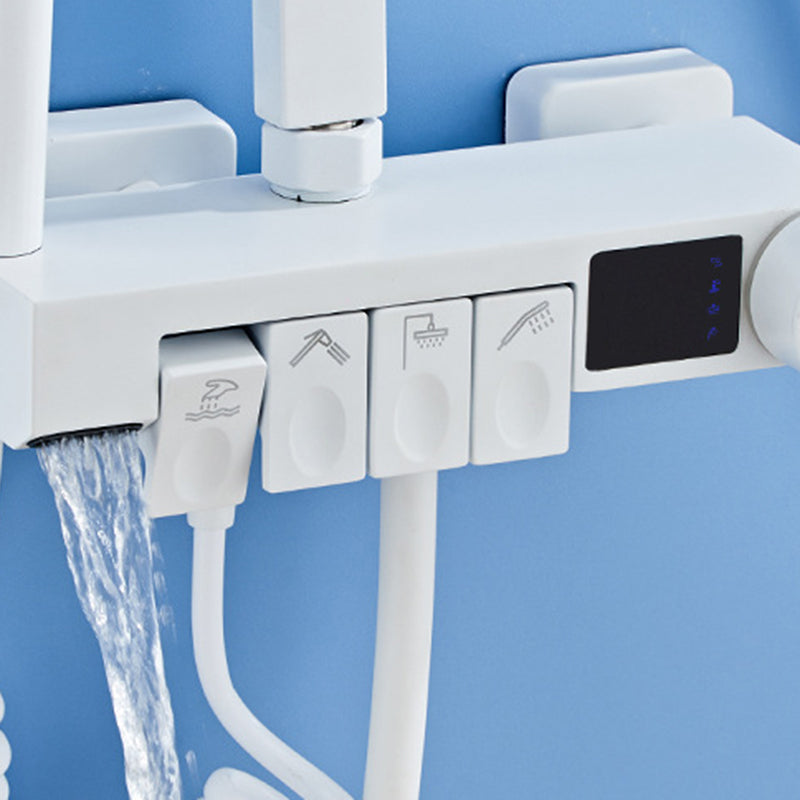 Contemporary Copper Shower System Wall Mounted Shower System with Hand Shower Clearhalo 'Bathroom Remodel & Bathroom Fixtures' 'Home Improvement' 'home_improvement' 'home_improvement_shower_faucets' 'Shower Faucets & Systems' 'shower_faucets' 'Showers & Bathtubs Plumbing' 'Showers & Bathtubs' 6285256