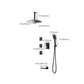 Square Black Spot Resist Shower Faucet Shower Arm Shower with Handheld Shower Head Clearhalo 'Bathroom Remodel & Bathroom Fixtures' 'Home Improvement' 'home_improvement' 'home_improvement_shower_faucets' 'Shower Faucets & Systems' 'shower_faucets' 'Showers & Bathtubs Plumbing' 'Showers & Bathtubs' 6285330