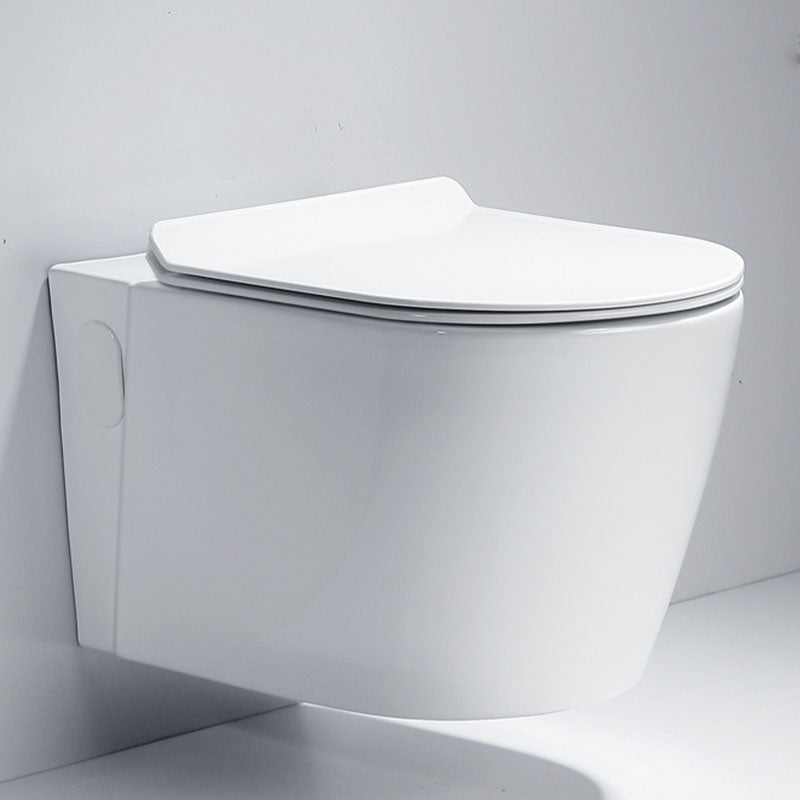 Wall-mounted Toilet Household In-wall Hidden Tank Soft-Close Seat Toilet Clearhalo 'Bathroom Remodel & Bathroom Fixtures' 'Home Improvement' 'home_improvement' 'home_improvement_toilets' 'Toilets & Bidets' 'Toilets' 6285464
