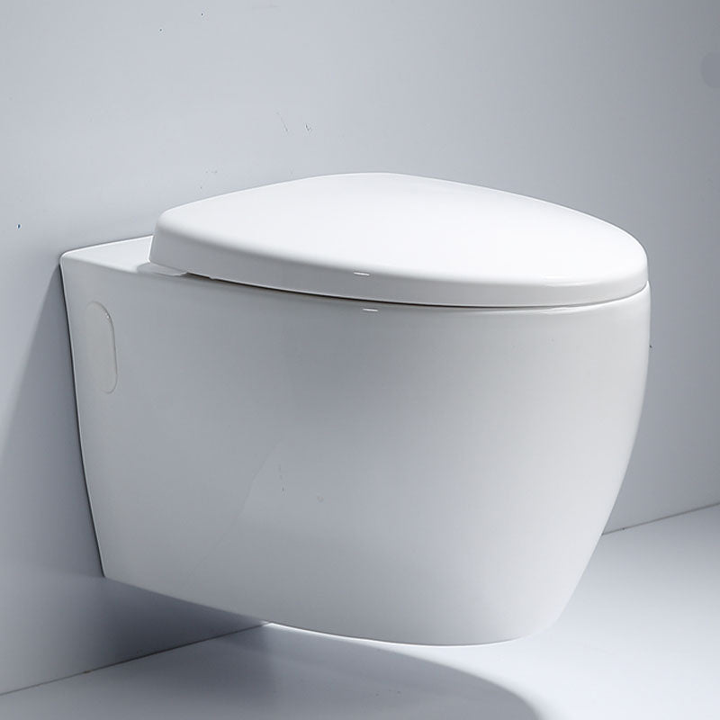 Wall-mounted Toilet Household In-wall Hidden Tank Soft-Close Seat Toilet Clearhalo 'Bathroom Remodel & Bathroom Fixtures' 'Home Improvement' 'home_improvement' 'home_improvement_toilets' 'Toilets & Bidets' 'Toilets' 6285481