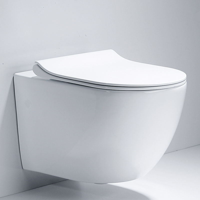 Wall-mounted Toilet Household In-wall Hidden Tank Soft-Close Seat Toilet Clearhalo 'Bathroom Remodel & Bathroom Fixtures' 'Home Improvement' 'home_improvement' 'home_improvement_toilets' 'Toilets & Bidets' 'Toilets' 6285484