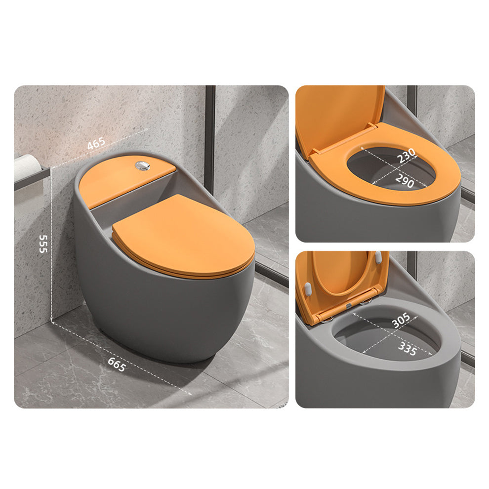 Concealed Tank Flush Toilet Floor Mount One-Piece Toilet with Slow Close Seat Clearhalo 'Bathroom Remodel & Bathroom Fixtures' 'Home Improvement' 'home_improvement' 'home_improvement_toilets' 'Toilets & Bidets' 'Toilets' 6288224