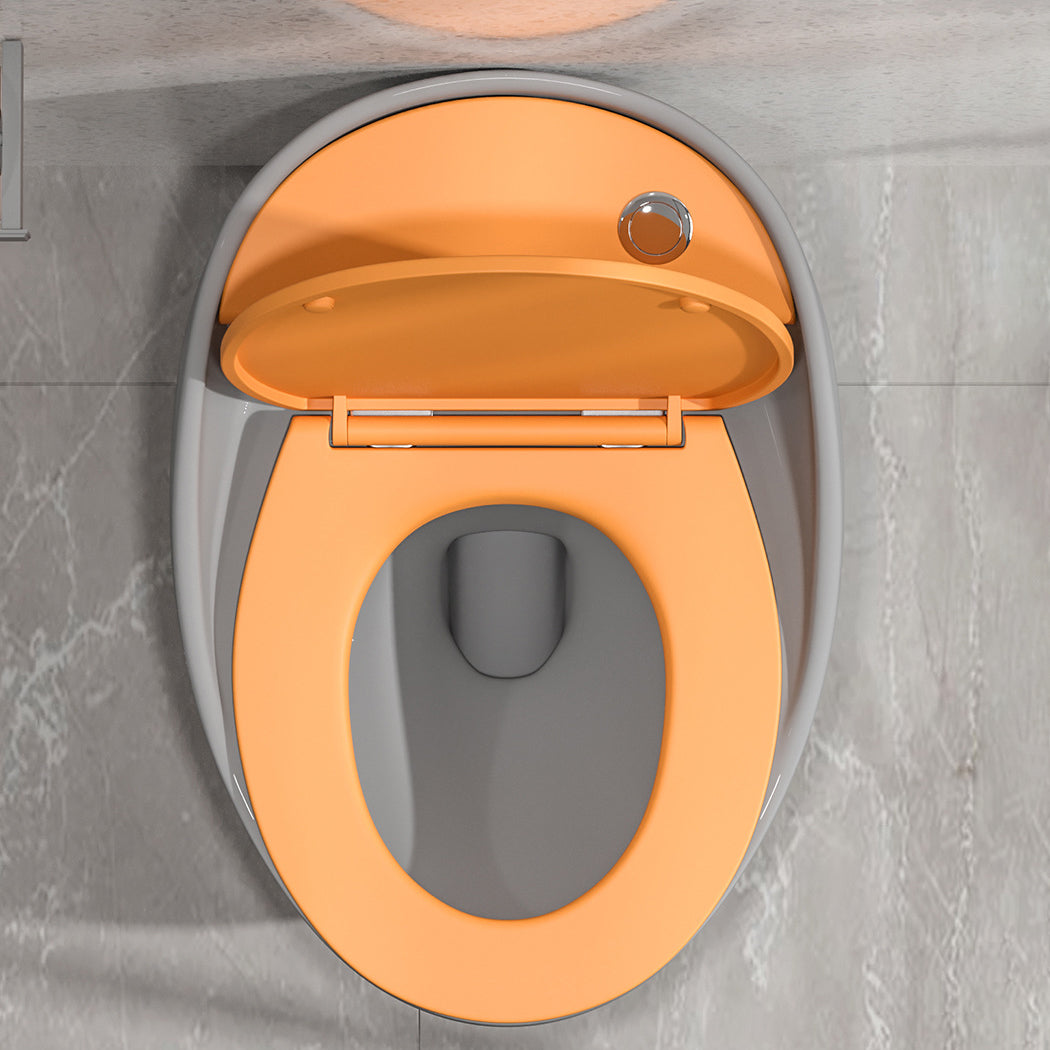 Concealed Tank Flush Toilet Floor Mount One-Piece Toilet with Slow Close Seat Clearhalo 'Bathroom Remodel & Bathroom Fixtures' 'Home Improvement' 'home_improvement' 'home_improvement_toilets' 'Toilets & Bidets' 'Toilets' 6288225