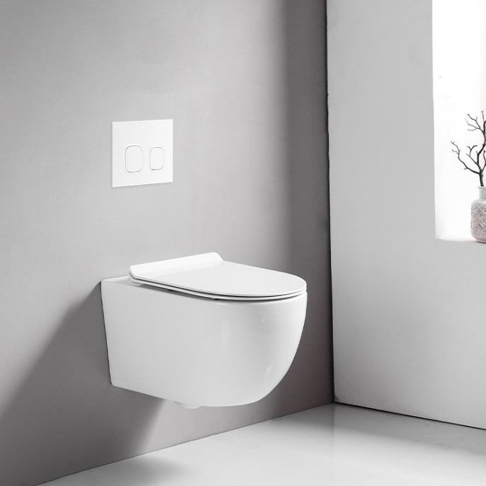 Wall Mount Flush Toilet Single Flush Modern One-Piece Toilet Urine Toilet Clearhalo 'Bathroom Remodel & Bathroom Fixtures' 'Home Improvement' 'home_improvement' 'home_improvement_toilets' 'Toilets & Bidets' 'Toilets' 6288227