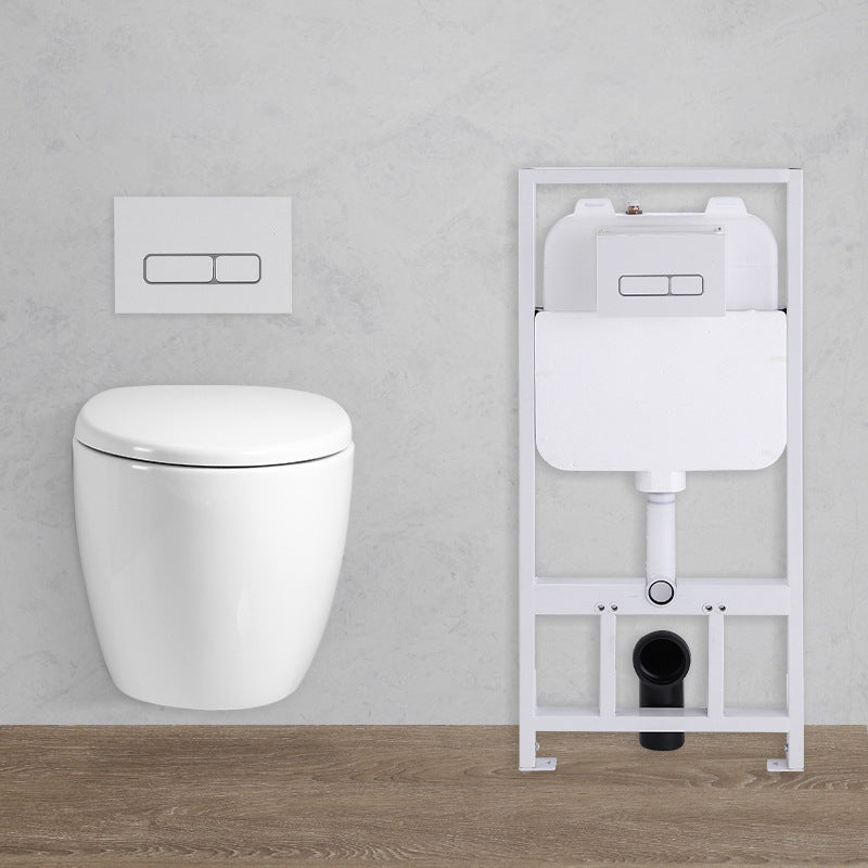 Wall Mount Flush Toilet Single Flush Modern One-Piece Toilet Urine Toilet 13"L x 22"W x 13"H Toilet with High Tanker Clearhalo 'Bathroom Remodel & Bathroom Fixtures' 'Home Improvement' 'home_improvement' 'home_improvement_toilets' 'Toilets & Bidets' 'Toilets' 6288241