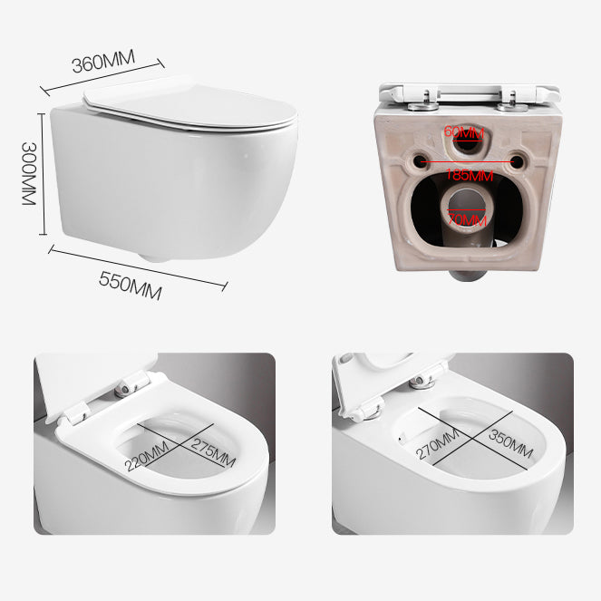 Wall Mount Flush Toilet Single Flush Modern One-Piece Toilet Urine Toilet Clearhalo 'Bathroom Remodel & Bathroom Fixtures' 'Home Improvement' 'home_improvement' 'home_improvement_toilets' 'Toilets & Bidets' 'Toilets' 6288254