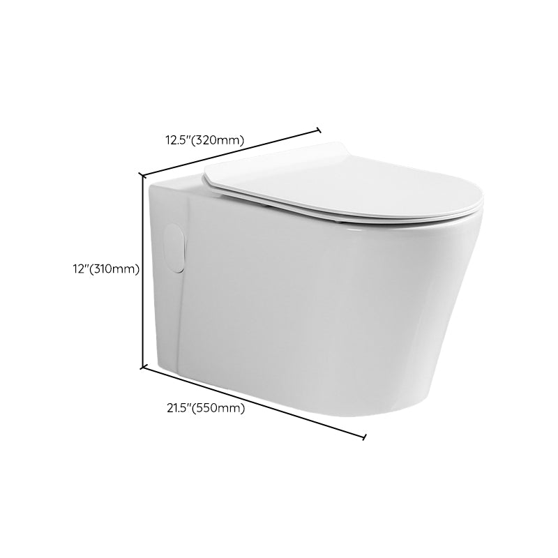Wall Mount Flush Toilet Single Flush Modern One-Piece Toilet Urine Toilet Clearhalo 'Bathroom Remodel & Bathroom Fixtures' 'Home Improvement' 'home_improvement' 'home_improvement_toilets' 'Toilets & Bidets' 'Toilets' 6288269