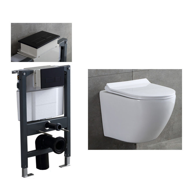 Modern Wall Mount Flush Toilet All-In-One Siphon Jet Toilet Bowl Toilet with Low Tanker Clearhalo 'Bathroom Remodel & Bathroom Fixtures' 'Home Improvement' 'home_improvement' 'home_improvement_toilets' 'Toilets & Bidets' 'Toilets' 6288274