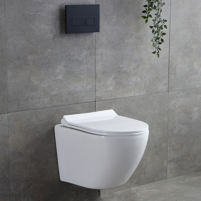 Modern Wall Mount Flush Toilet All-In-One Siphon Jet Toilet Bowl Clearhalo 'Bathroom Remodel & Bathroom Fixtures' 'Home Improvement' 'home_improvement' 'home_improvement_toilets' 'Toilets & Bidets' 'Toilets' 6288275