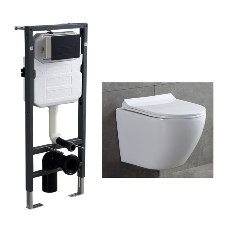 Modern Wall Mount Flush Toilet All-In-One Siphon Jet Toilet Bowl Toilet & Thick Water Tank Clearhalo 'Bathroom Remodel & Bathroom Fixtures' 'Home Improvement' 'home_improvement' 'home_improvement_toilets' 'Toilets & Bidets' 'Toilets' 6288276