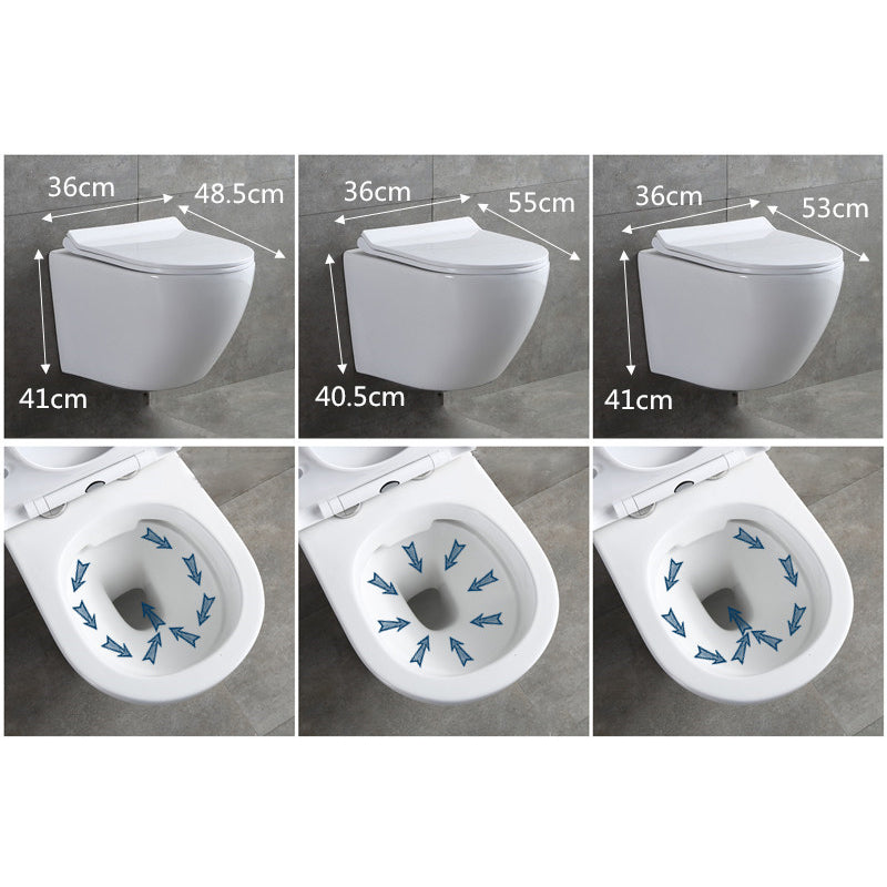 Modern Wall Mount Flush Toilet All-In-One Siphon Jet Toilet Bowl Clearhalo 'Bathroom Remodel & Bathroom Fixtures' 'Home Improvement' 'home_improvement' 'home_improvement_toilets' 'Toilets & Bidets' 'Toilets' 6288281