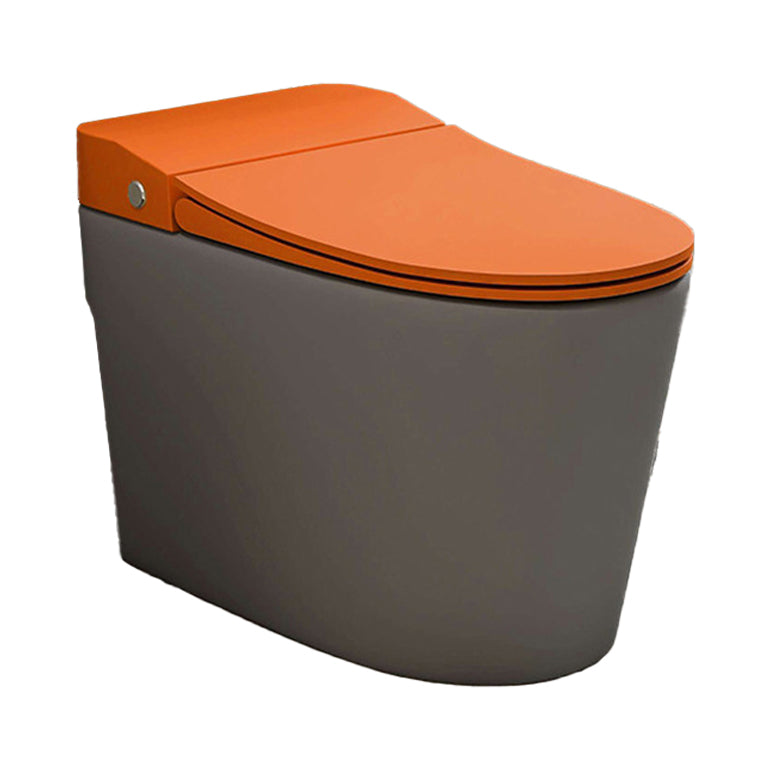 Modern Floor Mount Toilet Bowl Siphon Jet Skirted Toilet with Seat for Bathroom 15"L x 27"W x 18"H Orange 16" Clearhalo 'Bathroom Remodel & Bathroom Fixtures' 'Home Improvement' 'home_improvement' 'home_improvement_toilets' 'Toilets & Bidets' 'Toilets' 6288311