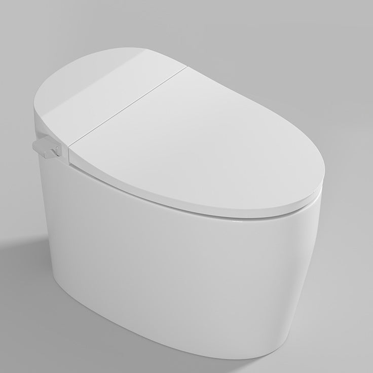 Modern Floor Mount Toilet Bowl Siphon Jet Skirted Toilet with Seat for Bathroom 16"L x 27"W x 19"H White Clearhalo 'Bathroom Remodel & Bathroom Fixtures' 'Home Improvement' 'home_improvement' 'home_improvement_toilets' 'Toilets & Bidets' 'Toilets' 6288317