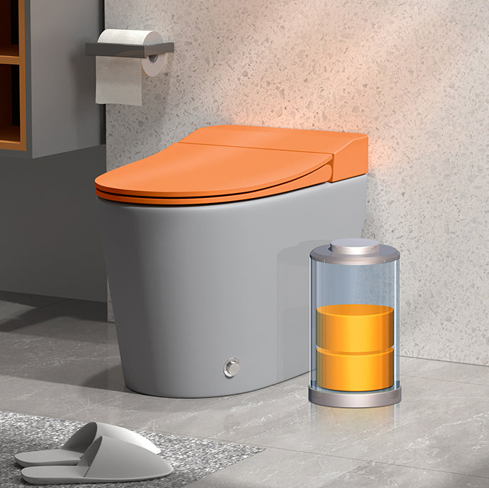 Modern Floor Mount Toilet Bowl Siphon Jet Skirted Toilet with Seat for Bathroom Clearhalo 'Bathroom Remodel & Bathroom Fixtures' 'Home Improvement' 'home_improvement' 'home_improvement_toilets' 'Toilets & Bidets' 'Toilets' 6288326