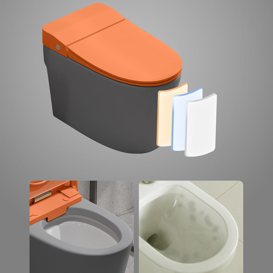 Modern Floor Mount Toilet Bowl Siphon Jet Skirted Toilet with Seat for Bathroom Clearhalo 'Bathroom Remodel & Bathroom Fixtures' 'Home Improvement' 'home_improvement' 'home_improvement_toilets' 'Toilets & Bidets' 'Toilets' 6288329