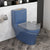 Traditional Flush Toilet Floor Mount One-Piece Toilet with Slow Close Seat Dark Blue-Gray Clearhalo 'Bathroom Remodel & Bathroom Fixtures' 'Home Improvement' 'home_improvement' 'home_improvement_toilets' 'Toilets & Bidets' 'Toilets' 6288402