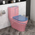 Traditional Flush Toilet Floor Mount One-Piece Toilet with Slow Close Seat Pink-Blue Clearhalo 'Bathroom Remodel & Bathroom Fixtures' 'Home Improvement' 'home_improvement' 'home_improvement_toilets' 'Toilets & Bidets' 'Toilets' 6288404