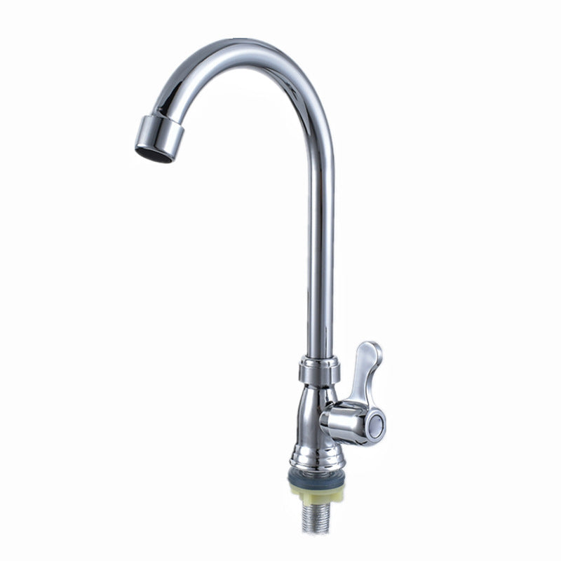 Modern Kitchen Bar Faucet Zinc Knob Handle Swivel Spout High Arch Kitchen Faucet Stainless Steel Clearhalo 'Home Improvement' 'home_improvement' 'home_improvement_kitchen_faucets' 'Kitchen Faucets' 'Kitchen Remodel & Kitchen Fixtures' 'Kitchen Sinks & Faucet Components' 'kitchen_faucets' 6298216