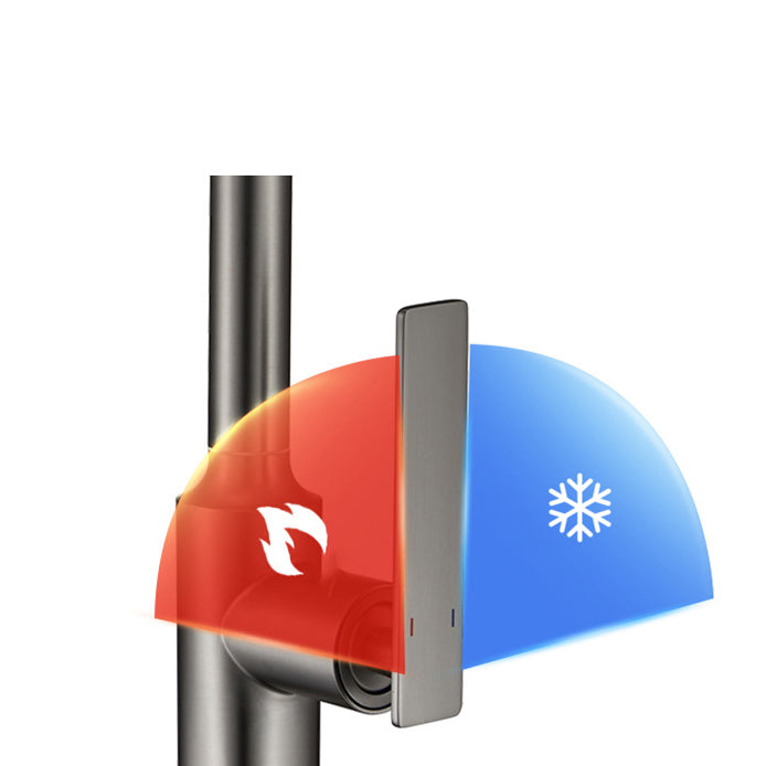 Modern Style Retractable Copper Kitchen Faucet Single Handle High Arc Kitchen Faucet Clearhalo 'Home Improvement' 'home_improvement' 'home_improvement_kitchen_faucets' 'Kitchen Faucets' 'Kitchen Remodel & Kitchen Fixtures' 'Kitchen Sinks & Faucet Components' 'kitchen_faucets' 6298236