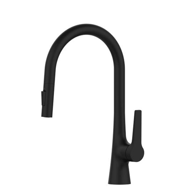 Modern Kitchen Sink Faucet Copper Single Handle High Arc Kitchen Faucet Black Clearhalo 'Home Improvement' 'home_improvement' 'home_improvement_kitchen_faucets' 'Kitchen Faucets' 'Kitchen Remodel & Kitchen Fixtures' 'Kitchen Sinks & Faucet Components' 'kitchen_faucets' 6298271