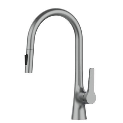 Modern Kitchen Sink Faucet Copper Single Handle High Arc Kitchen Faucet Silver Clearhalo 'Home Improvement' 'home_improvement' 'home_improvement_kitchen_faucets' 'Kitchen Faucets' 'Kitchen Remodel & Kitchen Fixtures' 'Kitchen Sinks & Faucet Components' 'kitchen_faucets' 6298273