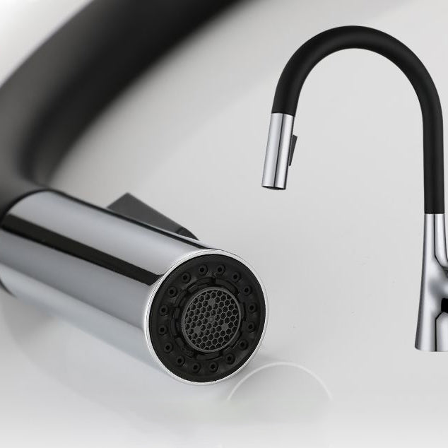 Modern Kitchen Sink Faucet Copper Single Handle High Arc Kitchen Faucet Clearhalo 'Home Improvement' 'home_improvement' 'home_improvement_kitchen_faucets' 'Kitchen Faucets' 'Kitchen Remodel & Kitchen Fixtures' 'Kitchen Sinks & Faucet Components' 'kitchen_faucets' 6298274