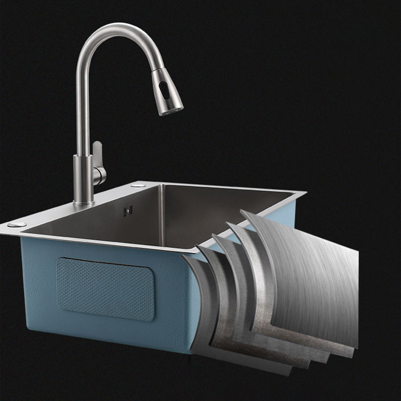Contemporary Kitchen Sink Corrosion Resistant Kitchen Sink with Faucet Clearhalo 'Home Improvement' 'home_improvement' 'home_improvement_kitchen_sinks' 'Kitchen Remodel & Kitchen Fixtures' 'Kitchen Sinks & Faucet Components' 'Kitchen Sinks' 'kitchen_sinks' 6298310