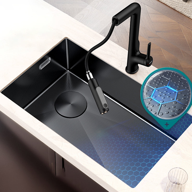 Classic Style Kitchen Sink Corrosion Resistant 1 Holes Kitchen Sink with Drain Assembly Clearhalo 'Home Improvement' 'home_improvement' 'home_improvement_kitchen_sinks' 'Kitchen Remodel & Kitchen Fixtures' 'Kitchen Sinks & Faucet Components' 'Kitchen Sinks' 'kitchen_sinks' 6298327