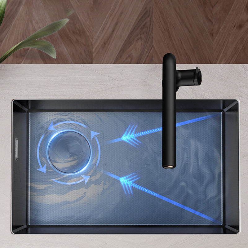 Classic Style Kitchen Sink Corrosion Resistant 1 Holes Kitchen Sink with Drain Assembly Clearhalo 'Home Improvement' 'home_improvement' 'home_improvement_kitchen_sinks' 'Kitchen Remodel & Kitchen Fixtures' 'Kitchen Sinks & Faucet Components' 'Kitchen Sinks' 'kitchen_sinks' 6298334