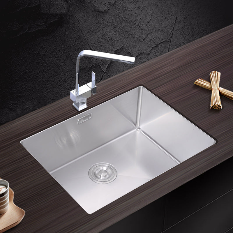 Modern Bar Prep Sink Stainless Steel Faucet and Drain Assembly Kitchen Sink Clearhalo 'Home Improvement' 'home_improvement' 'home_improvement_kitchen_sinks' 'Kitchen Remodel & Kitchen Fixtures' 'Kitchen Sinks & Faucet Components' 'Kitchen Sinks' 'kitchen_sinks' 6298376